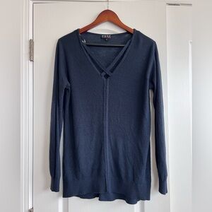 Poof! Navy Blue V-Neck Sweater